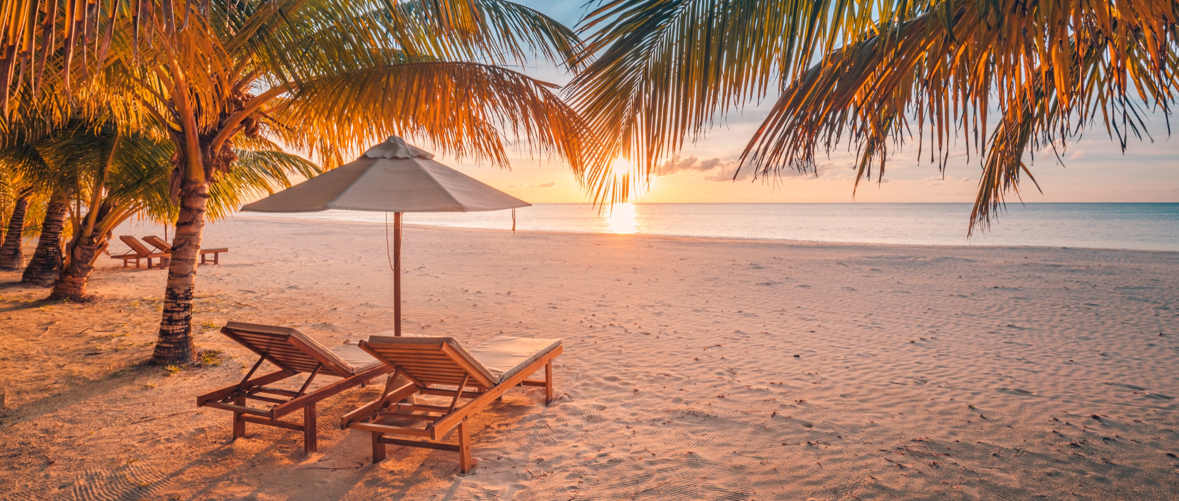 Gulf-coast beach at golden hour — the island life